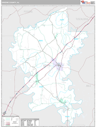 Greene County, AL Wall Map