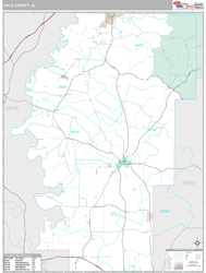 Hale County, AL Wall Map