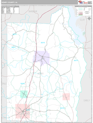 Henry County, AL Wall Map