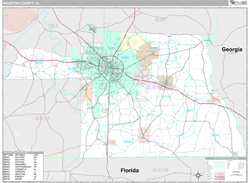 Houston County, AL Wall Map