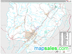 Jackson County, AL Wall Map