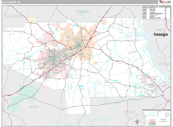 Lee County, AL Wall Map