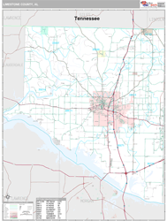 Limestone County, AL Wall Map