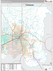 Madison County, AL Wall Map