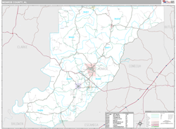 Monroe County, AL Wall Map