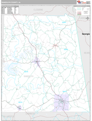 Randolph County, AL Wall Map