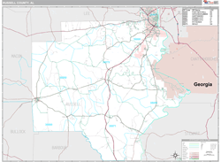 Russell County, AL Wall Map