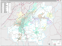 Shelby County, AL Wall Map