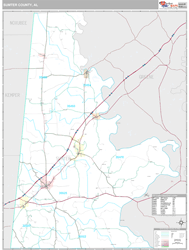 Sumter County, AL Wall Map