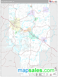 Tallapoosa County, AL Wall Map