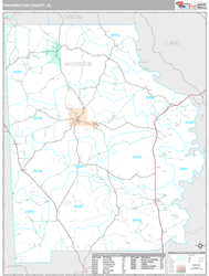 Washington County, AL Wall Map