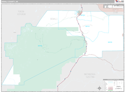 Denali County, AK Wall Map