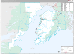 Kenai Peninsula County, AK Wall Map