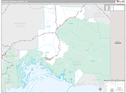 Valdez-Cordova County, AK Wall Map
