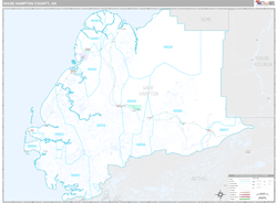 Wade Hampton County, AK Wall Map