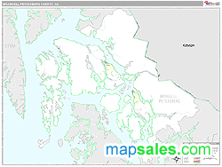 Wrangell-Petersburg County, AK Wall Map