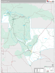 Gila County, AZ Wall Map