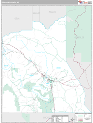 Graham County, AZ Wall Map