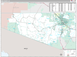 Pima County, AZ Wall Map