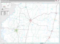 Ashley County, AR Wall Map