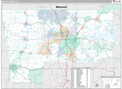 Benton County, AR Wall Map