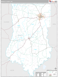 Bradley County, AR Wall Map