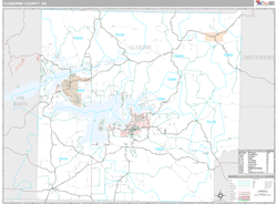 Cleburne County, AR Wall Map