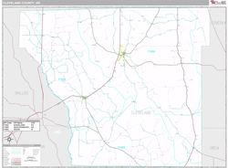 Cleveland County, AR Wall Map