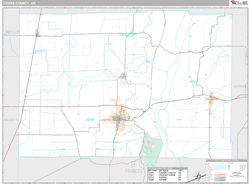 Cross County, AR Wall Map