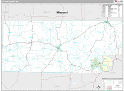 Fulton County, AR Wall Map