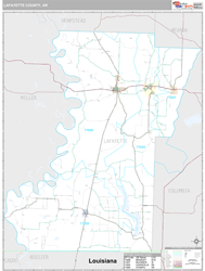 Lafayette County, AR Wall Map