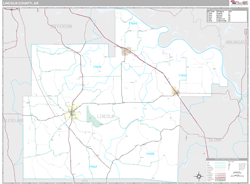 Lincoln County, AR Wall Map