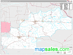 Logan County, AR Wall Map