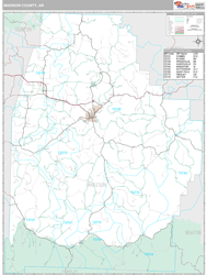 Madison County, AR Wall Map