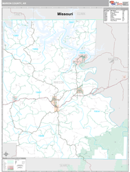 Marion County, AR Wall Map