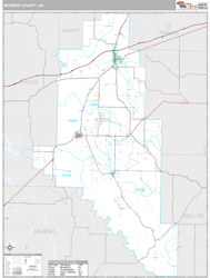 Monroe County, AR Wall Map