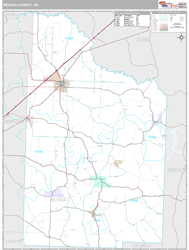 Nevada County, AR Wall Map