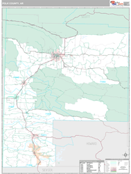 Polk County, AR Wall Map