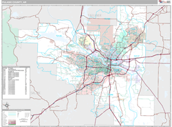 Pulaski County, AR Wall Map