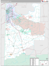 Sebastian County, AR Wall Map