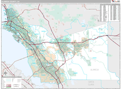 Alameda County, CA Wall Map