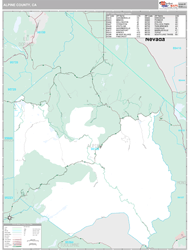 Alpine County, CA Wall Map