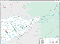 Amador County, CA Wall Map