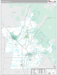 Butte County, CA Wall Map