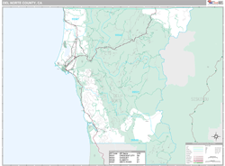 Del Norte County, CA Wall Map