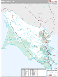 Marin County, CA Wall Map