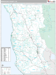 Mendocino County, CA Wall Map