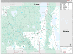 Modoc County, CA Wall Map