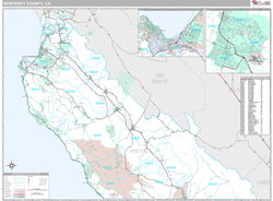 Monterey County, CA Wall Map