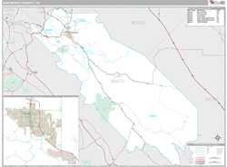 San Benito County, CA Wall Map